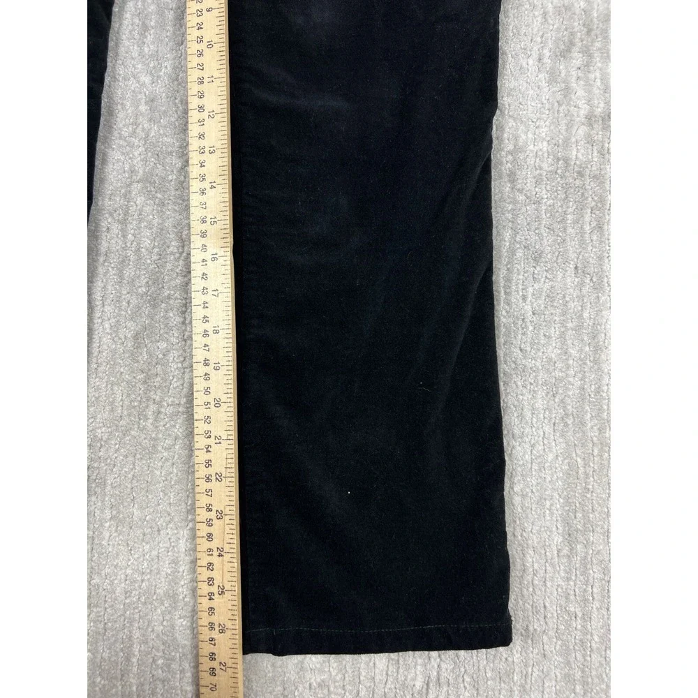 Michèle Magic Velvet Pants Womens 10 Black Straight Leg Shaping Tummy‎ Control